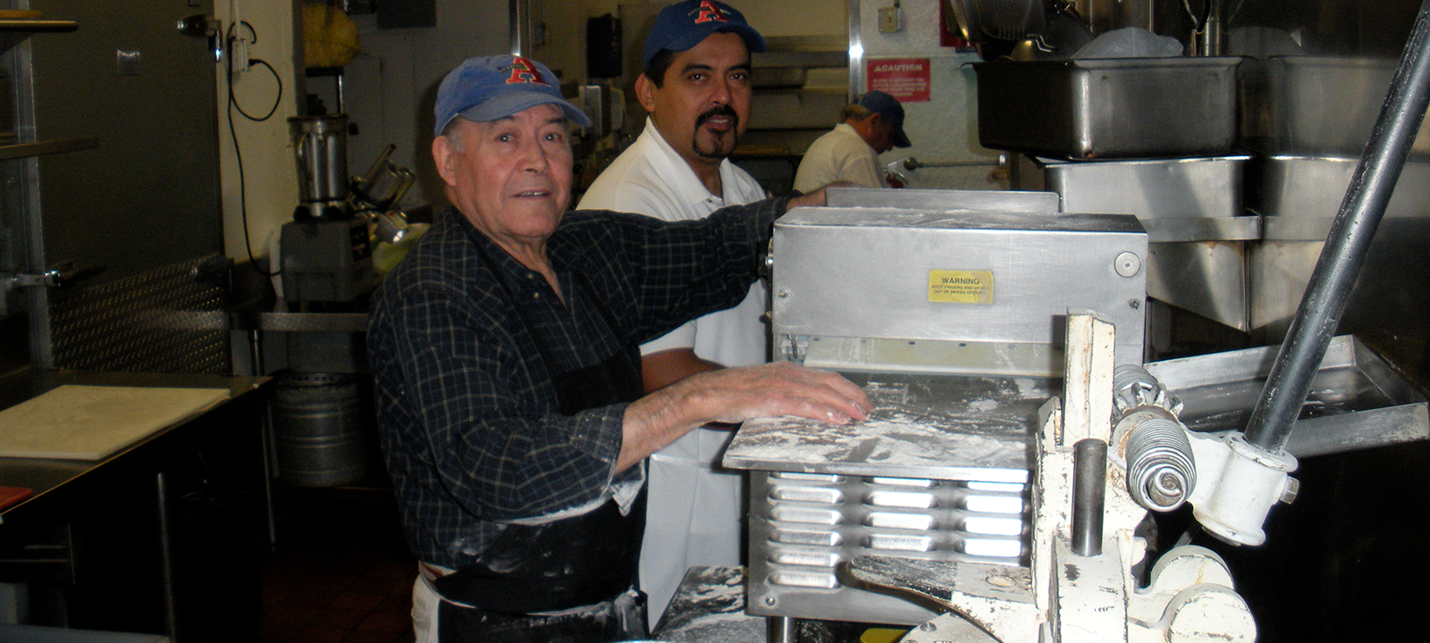 image making fresh tortillas for restaurant and take home Arroyo's Cafe